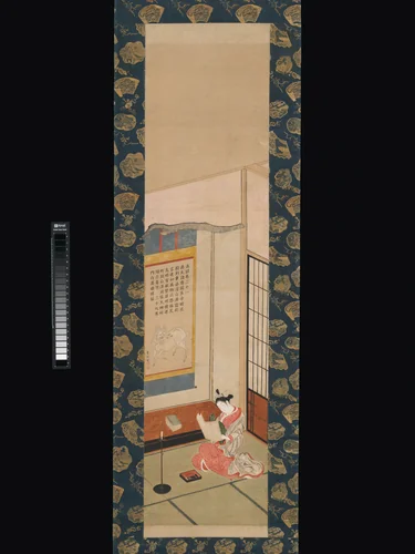 Courtesan Reading a Letter by Ishikawa Toyonobu, painting, 1734-1766