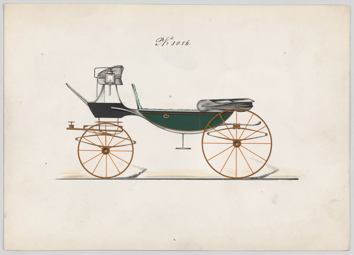 Vis-à-vis #3056 by Brewster & Co., drawing, 1874