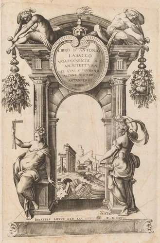 Libro Appartenente al Architettura [Title Page] by Antonio Labacco
Giovanni Boni, print, 1549-1589