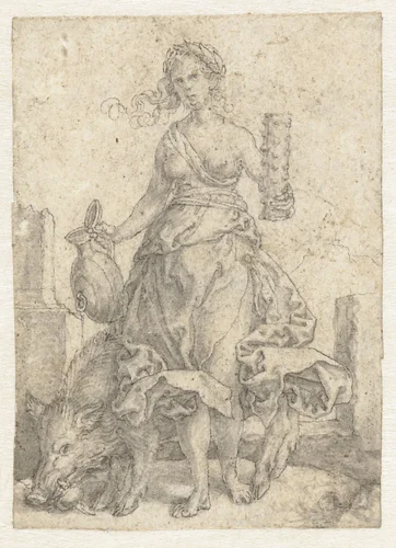 Luxuria by Heinrich Aldegrever, drawing, 1548-1549