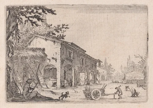 La Factoria (The Factory), from "Les Caprices" Series B, The Nancy Set by Jacques Callot, print, 1617-1620