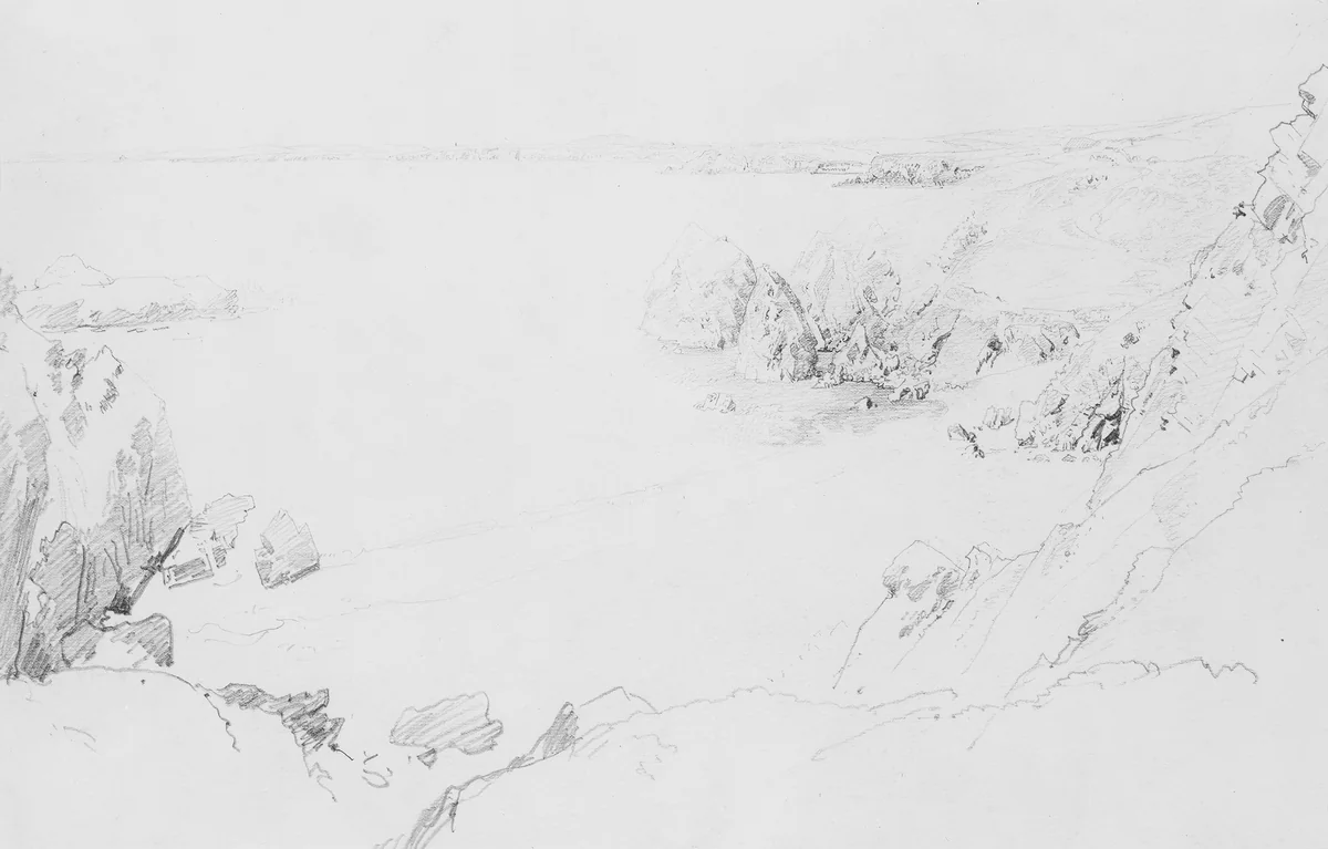 Coast of Cornwall by William Trost Richards, artwork, 1875-1880