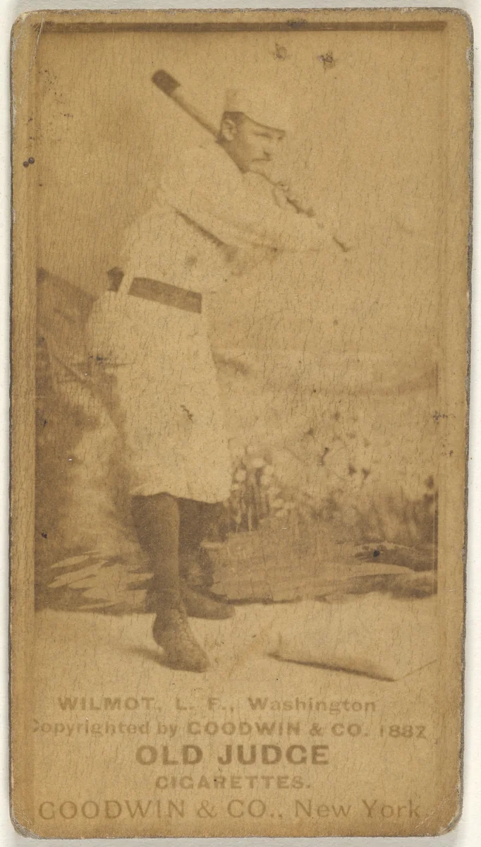 Walter Robert "Walt" Wilmot, Left Field, Washington Nationals, from the Old Judge series (N172) for Old Judge Cigarettes by Goodwin & Company, photograph, 1887