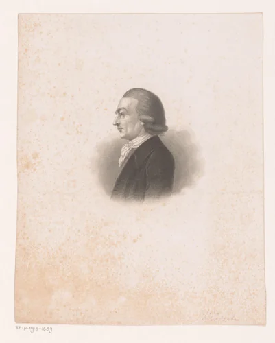 Portret van Johann Georg Hamann by August Weger, print, 1849-1892
