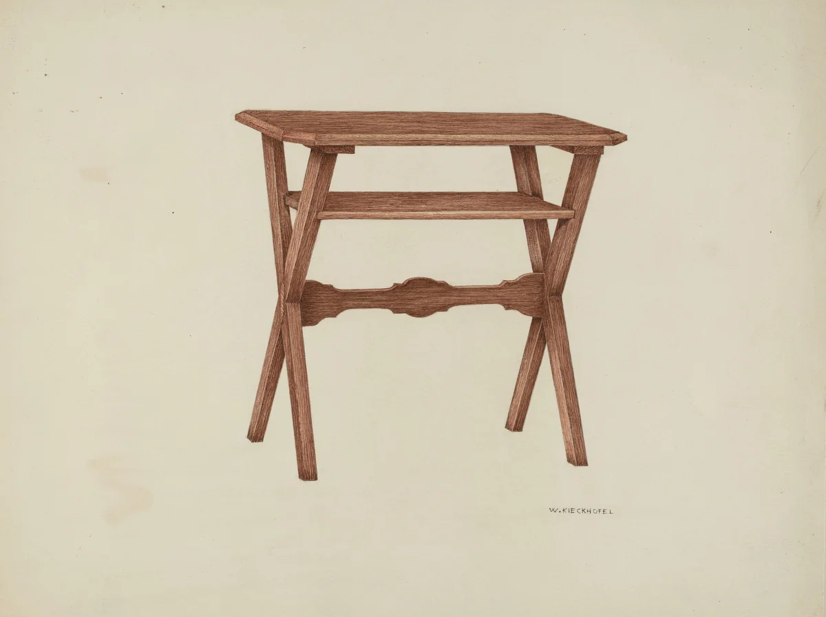 Table by William Kieckhofel, index of american design, 1941