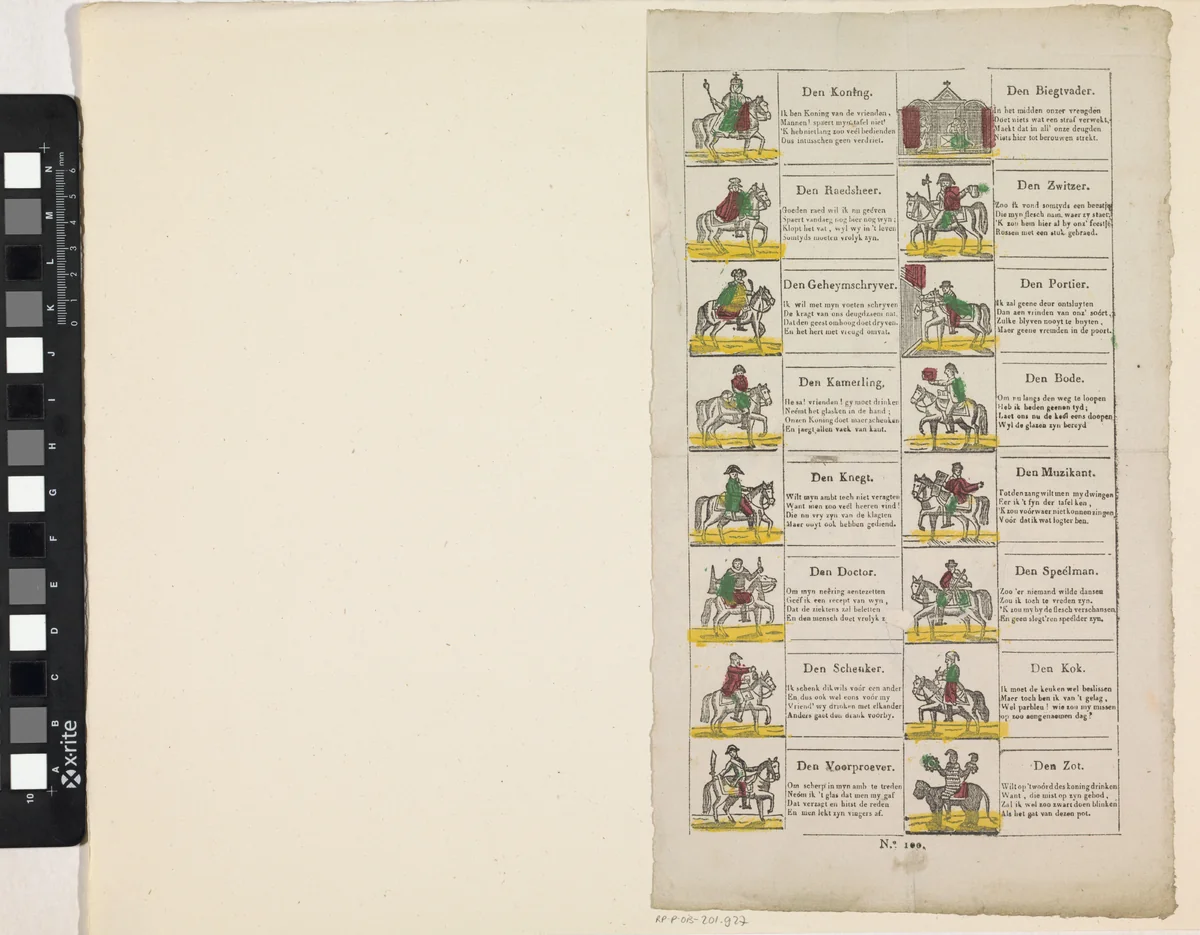 Driekoningenbriefjes by Philippus Jacobus Brepols, print, 1800-1833