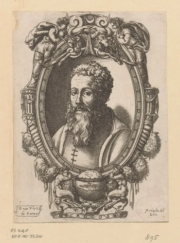 Portret van schrijver Anton Francesco Doni by Unknown, print, 1550