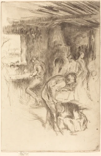 The Little Forge by James McNeill Whistler, print, 1875