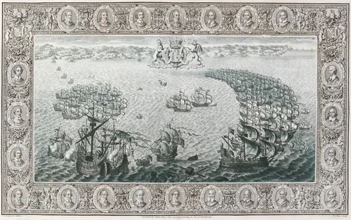 The Tapestry Hangings of the House of Lords Representing the Several Engagements Between the English and Spanish Fleets... by John Pine, book, 1739