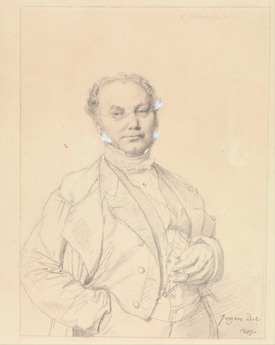 Dr. François Mêlier by Jean-Auguste-Dominique Ingres, drawing, 1849