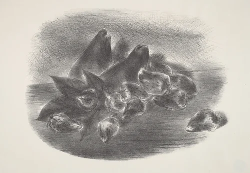 Two Pears and Strawberries—(Still Life) by Yasuo Kuniyoshi, print, 1937