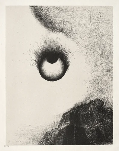 Everywhere Eyeballs are Aflame by Odilon Redon, print, 1888