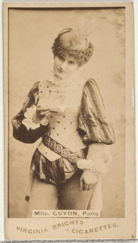 Mlle. Guyon, Paris, from the Actors and Actresses series (N45, Type 1) for Virginia Brights Cigarettes by Allen & Ginter, photograph, 1885-1891