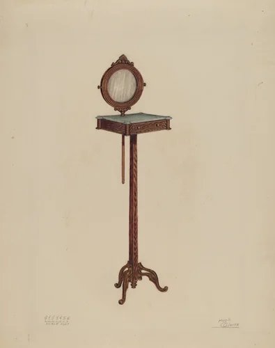 Shaving Stand by Hugh Clarke, index of american design, 1937