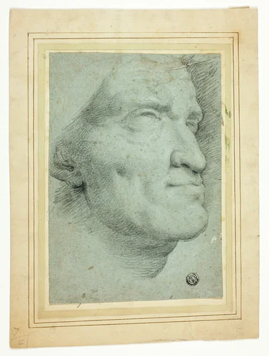 Bust of Roman Emperor by Anton Raffael Mengs, drawing, 1748-1799