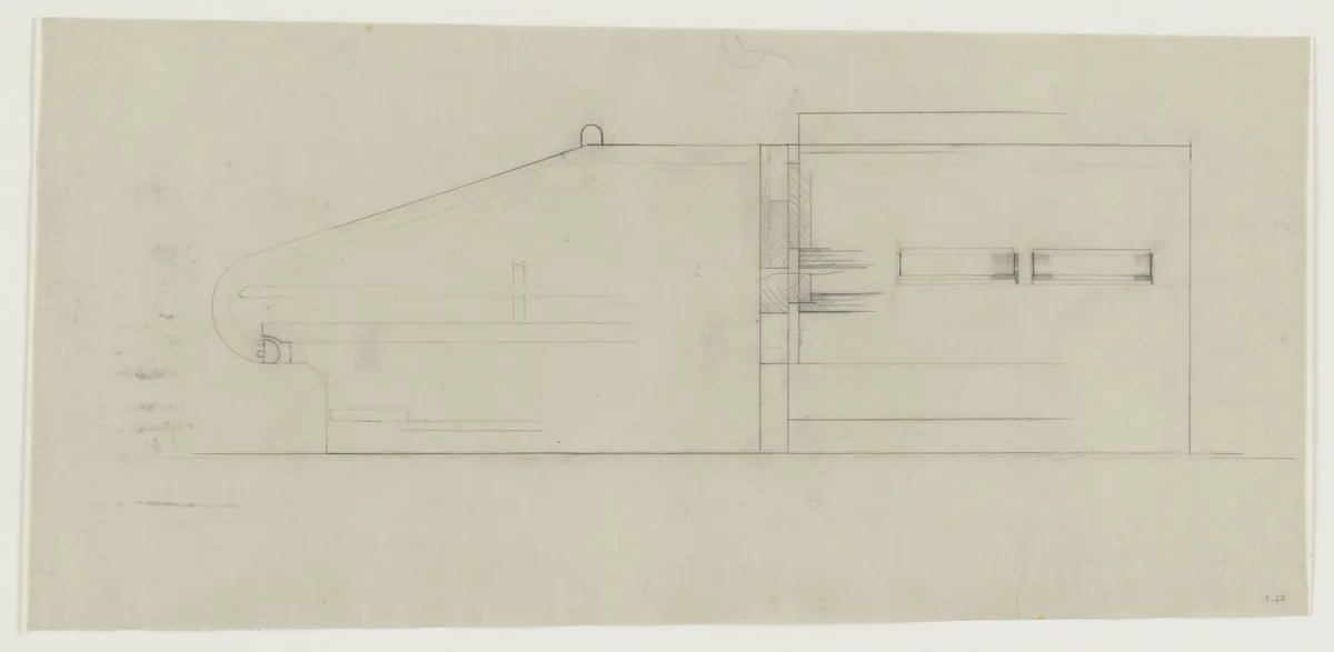 Design for Telefunken Record Player, Section by Lilly Reich, mies van der rohe archive, 1937