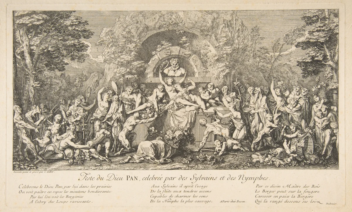 Feast of Pan by Claude Gillot, print, 1685-1722