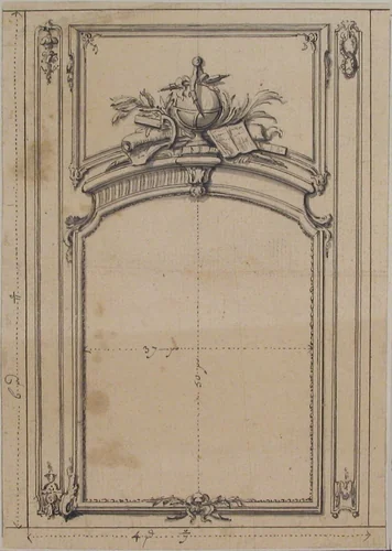 Design for Wall Paneling by anonymous, drawing, 1745-1775