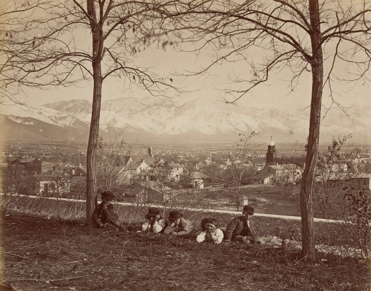 Salt Lake City and Wasatch Mountains by Charles R. Savage, photograph, 1866-1876