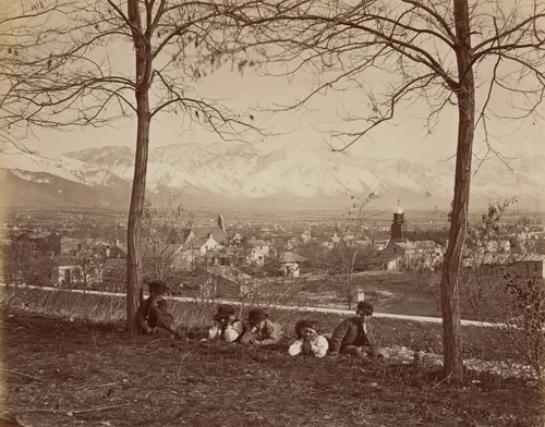 Salt Lake City and Wasatch Mountains by Charles R. Savage, photograph, 1866-1876