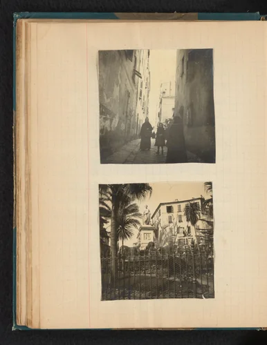 Straatgezichten van Rue Fesch en Piazza Foch met een standbeeld van Napoléon in Ajaccio, Corsica by Théodore van Lelyveld, book, 1902-1904