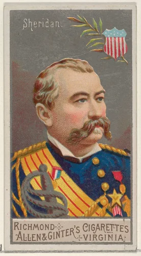 Philip Henry Sheridan, from the Great Generals series (N15) for Allen & Ginter Cigarettes Brands by Allen & Ginter, print, 1888