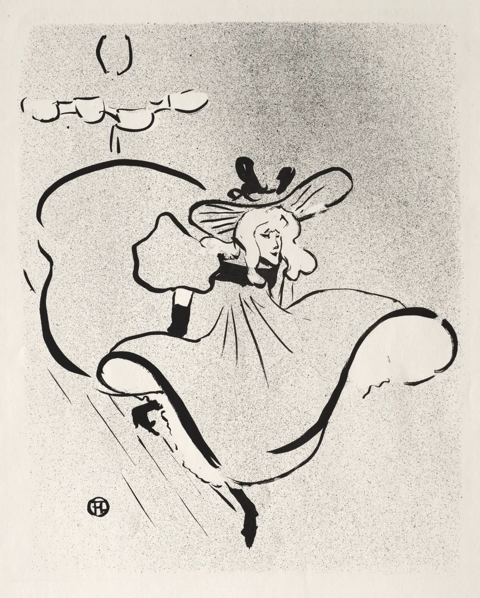 Jane Avril by Henri de Toulouse-Lautrec, print, 1893