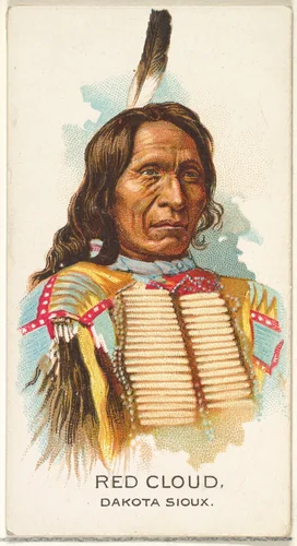 Red Cloud, Dakota Sioux, from the American Indian Chiefs series (N2) for Allen & Ginter Cigarettes Brands by Allen & Ginter, print, 1888