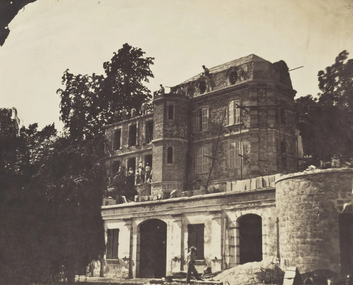 Château of M. le Marquis de Villeneuve-Bargemont under construction by Marquis de Villeneuve-Bargemont, photograph, 1860