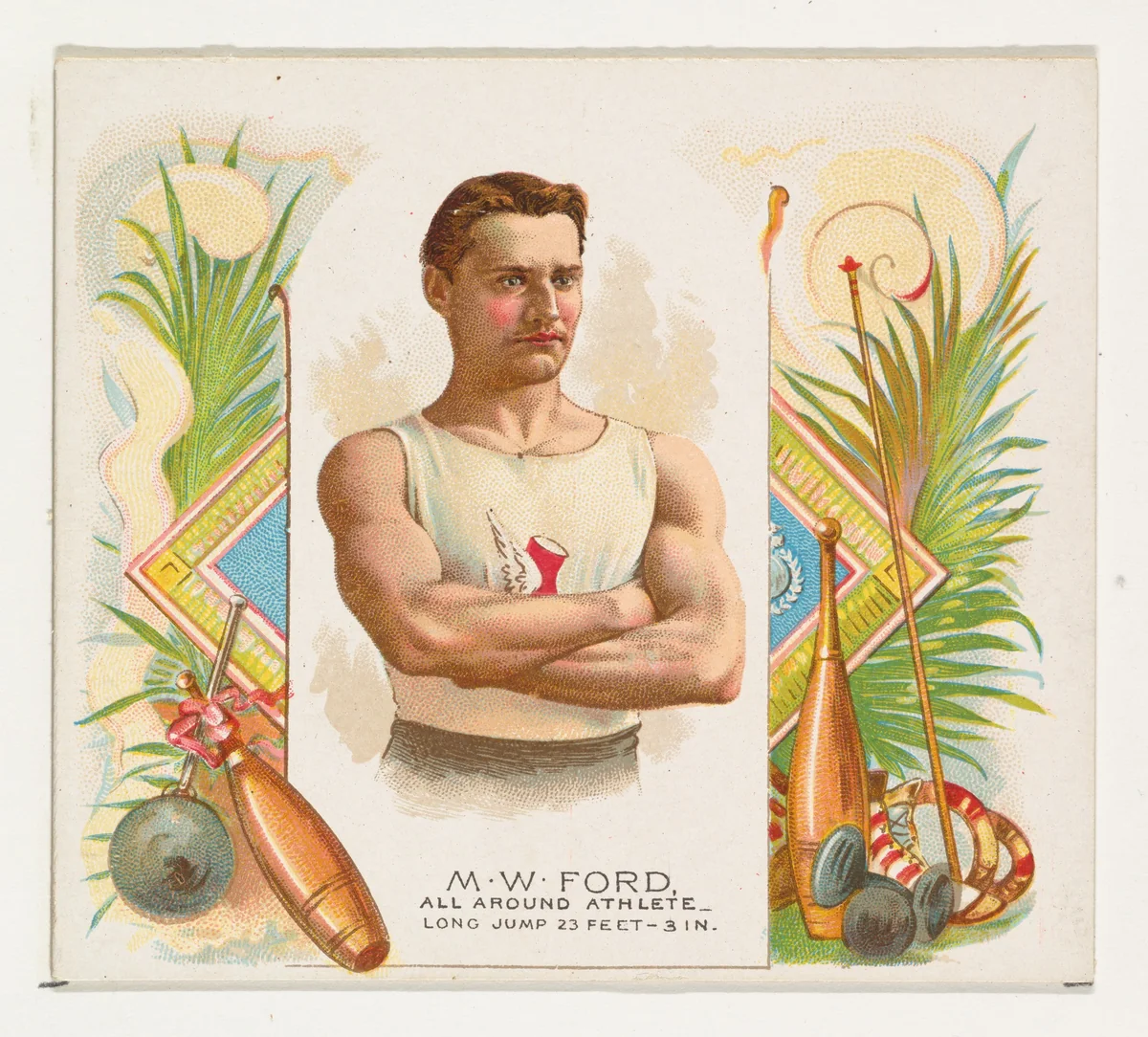 M.W. Ford, All Around Athlete, from World's Champions, Second Series (N43) for Allen & Ginter Cigarettes by Allen & Ginter, print, 1888
