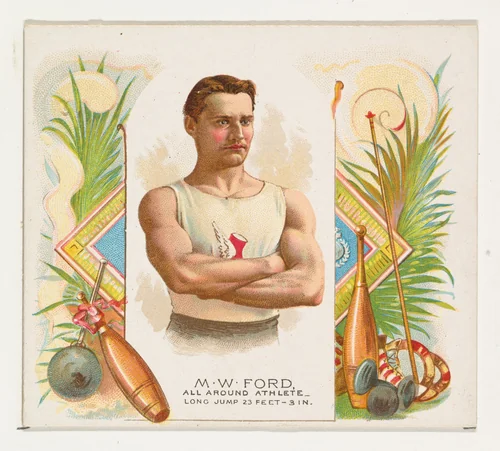 M.W. Ford, All Around Athlete, from World's Champions, Second Series (N43) for Allen & Ginter Cigarettes by Allen & Ginter, print, 1888