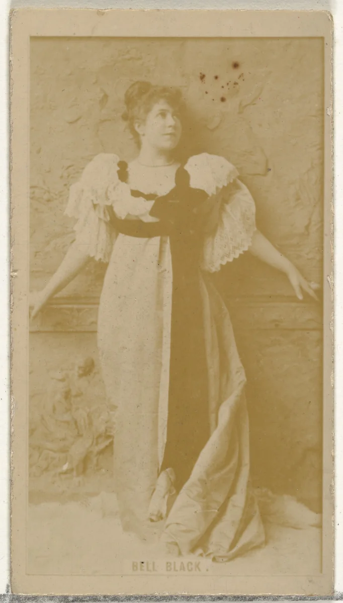 Bell Black, from the Actors and Actresses series (N145-8) issued by Duke Sons & Co. to promote Duke Cigarettes by W. Duke, Sons & Co., photograph, 1890-1895