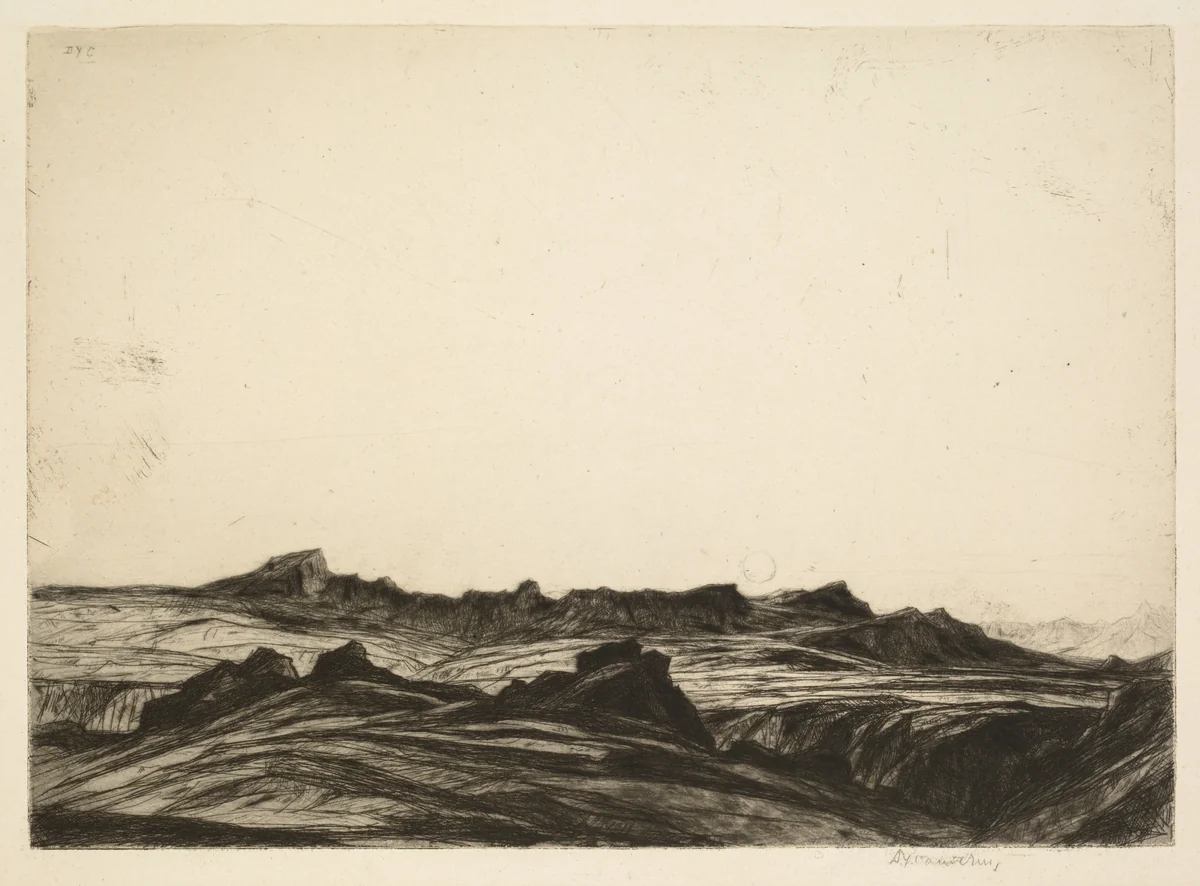 Arran Peaks by David Young Cameron, print, 1912