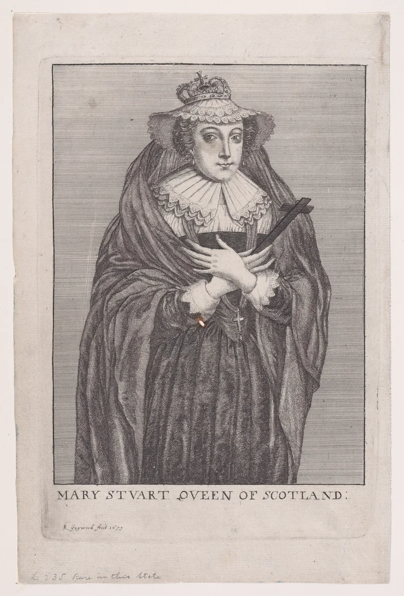 Mary, Queen of Scots by Richard Gaywood, print, 1655