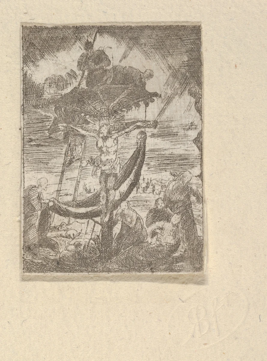 Intérieur de Paysans (Peasant interior) by Rodolphe Bresdin, print, 1850