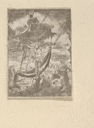 Intérieur de Paysans (Peasant interior) by Rodolphe Bresdin, print, 1850