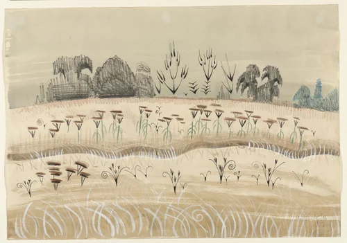 Insects at Twilight by Charles Burchfield, drawing, 1917