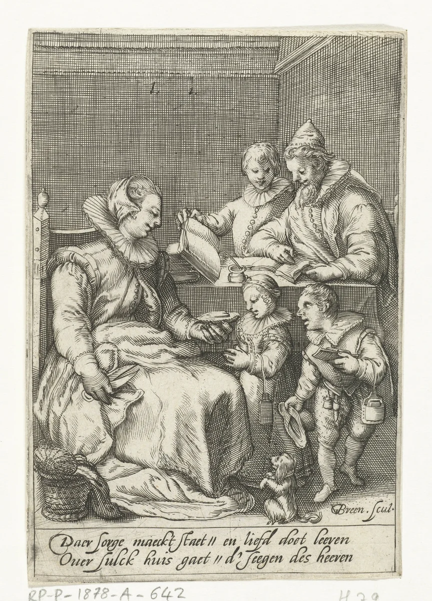 De ochtend (morgen) by Unknown, print, 1585-1610
