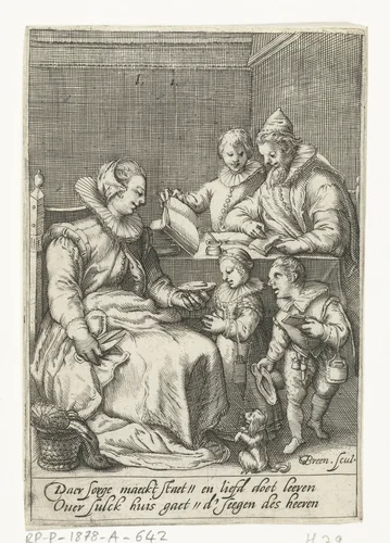 De ochtend (morgen) by Unknown, print, 1585-1610