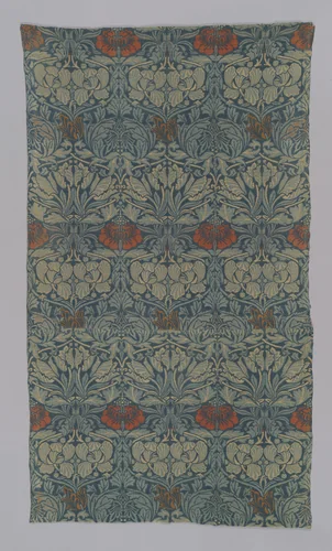 Tulip and Rose by William Morris, textile, 1876