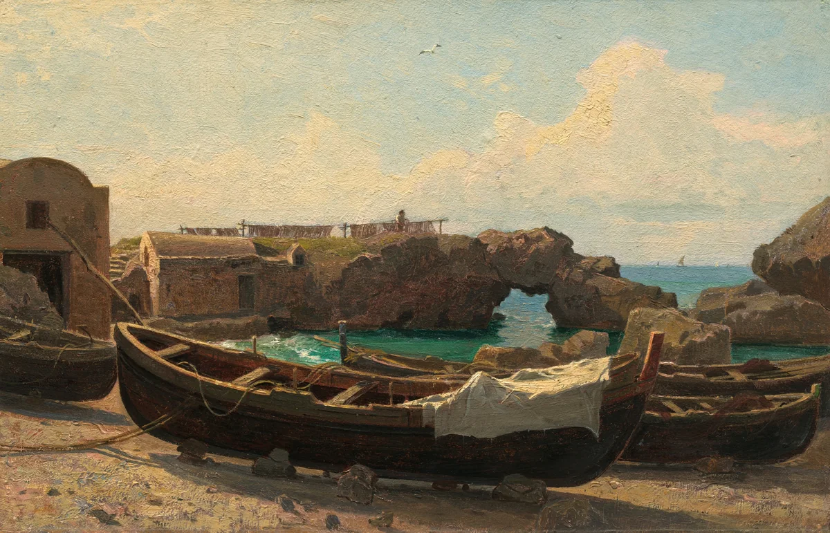 Marina Piccola, Capri by William Stanley Haseltine, painting, 1858