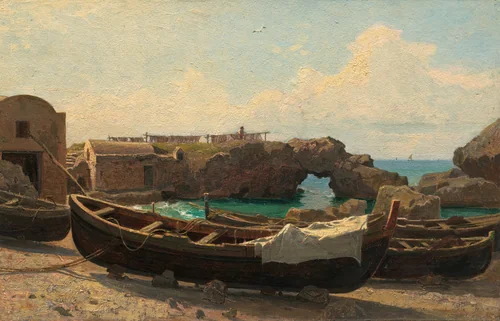Marina Piccola, Capri by William Stanley Haseltine, painting, 1858