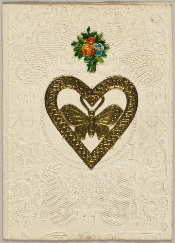 Untitled Valentine (Butterfly in Heart) by Unknown Artist, other, 1850-1860