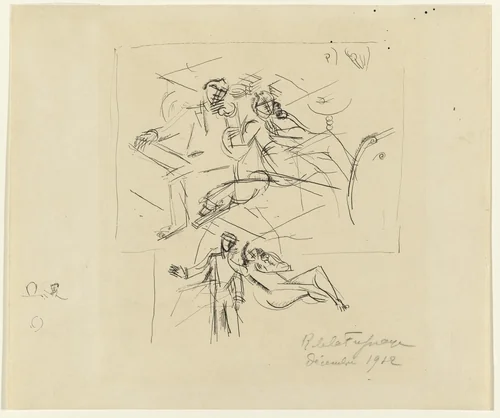 Study for Conjugality by Roger de La Fresnaye, drawing, 1912