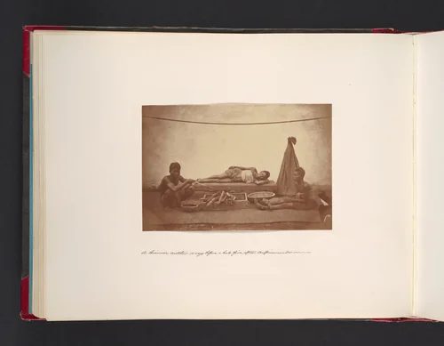 A Siamese Mother 15 Days Before a Hot Fire, After Confinement by John Thomson, photograph, 1865