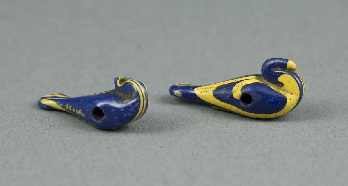 Two Beads or Amulets in the Form of Birds by Egyptian, other, -1550--1186
