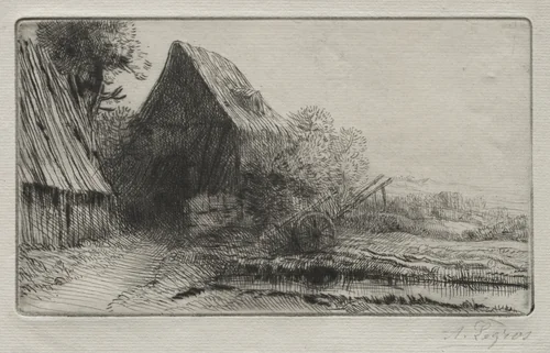 Le Maison du charron by Alphonse Legros, print, 1857-1911