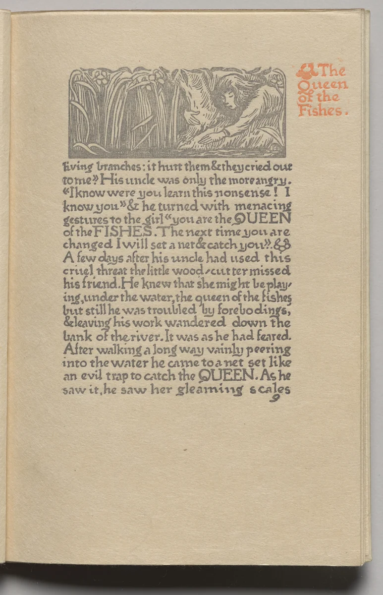 The Queen of the Fishes: Plate 9 by Lucien Pissarro, book, 1894