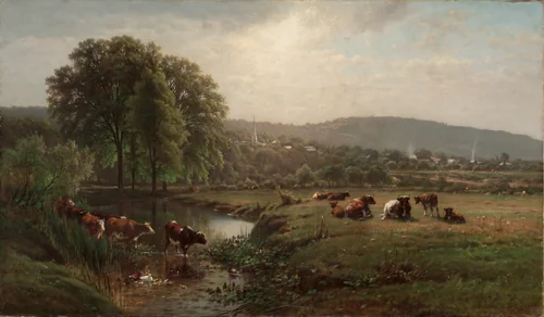 Morning in New England by James McDougal Hart, painting, 1873