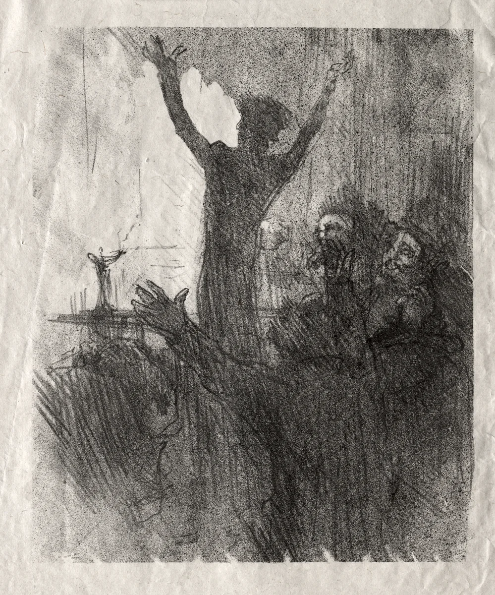 Schlomé Fuss à la Synagogue by Henri de Toulouse-Lautrec, print, 1890-1900